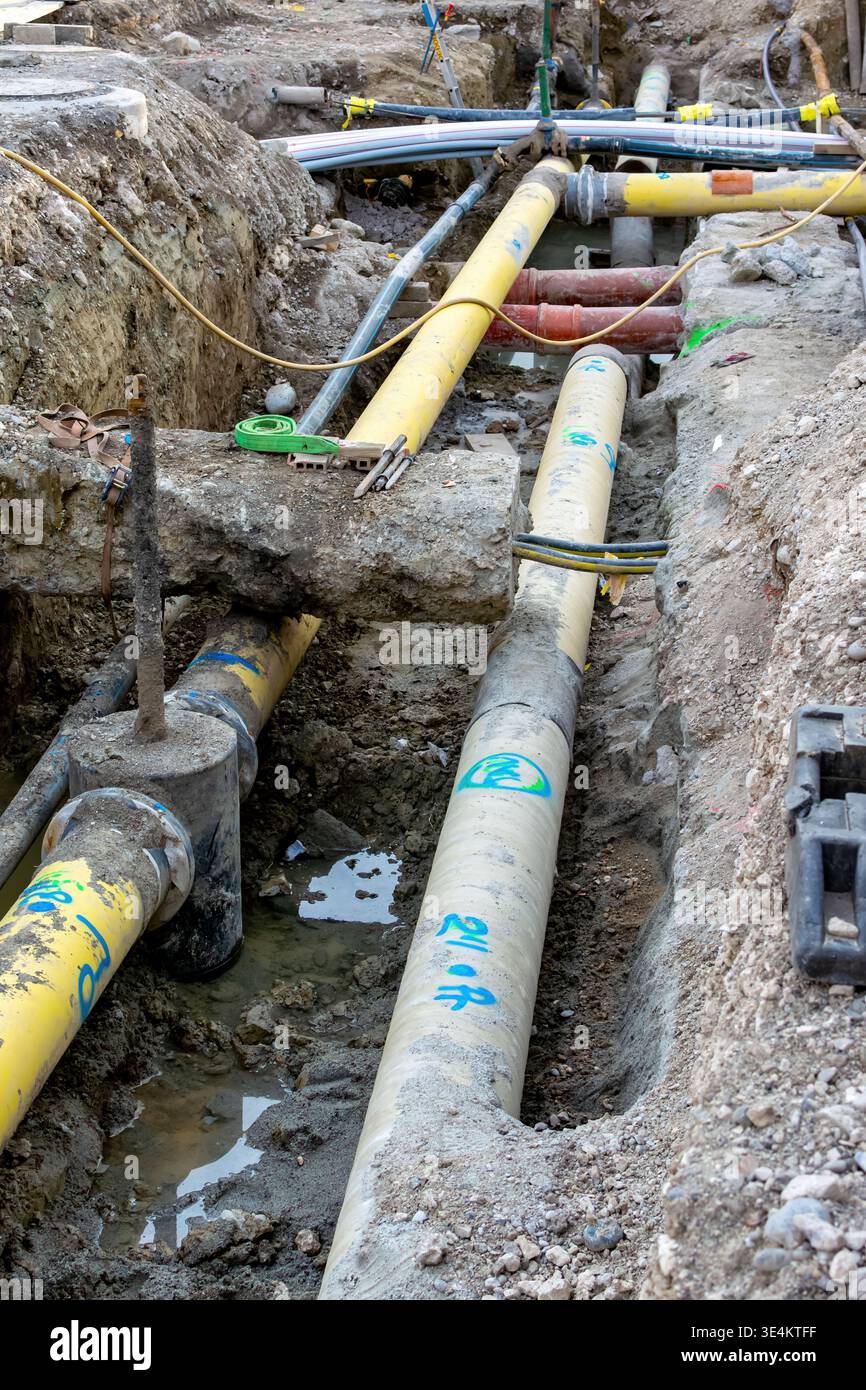 Large utility pipes conduits hi-res stock photography and images - Alamy