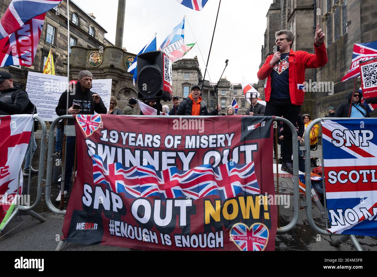 March 28, 2026, Edinburgh, Scotland, UK: Activists aligned with the ...