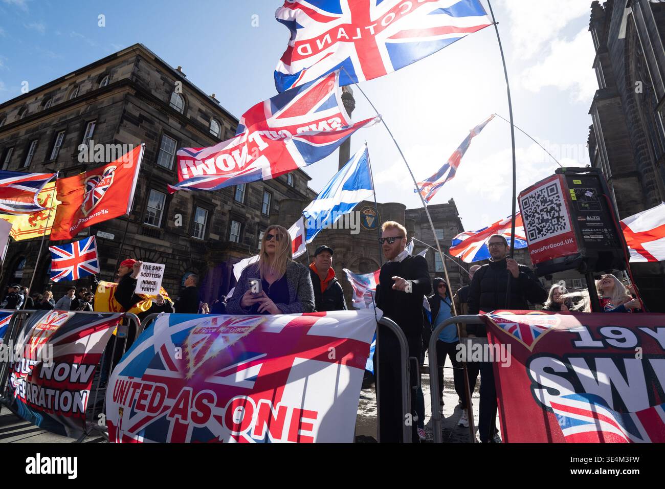 March 28, 2026, Edinburgh, Scotland, UK: Activists aligned with the ...