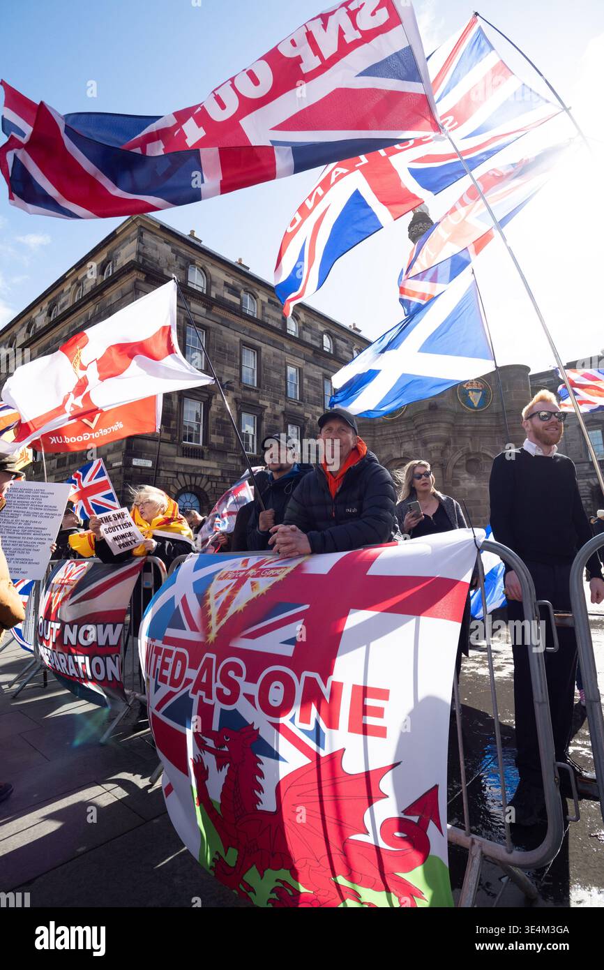 March 28, 2026, Edinburgh, Scotland, UK: Activists aligned with the ...