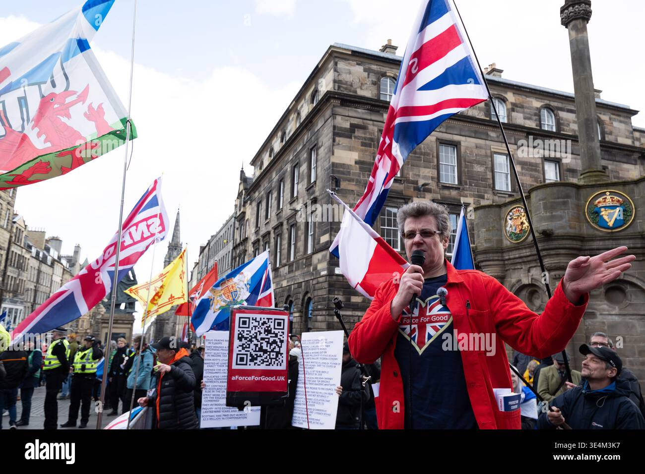 March 28, 2026, Edinburgh, Scotland, UK: Activists aligned with the ...