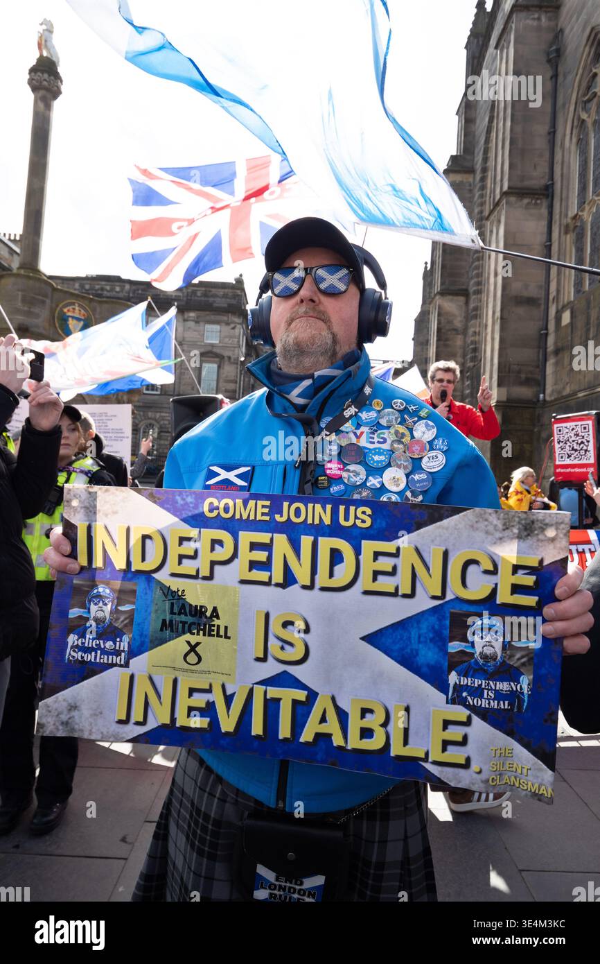 March 28, 2026, Edinburgh, Scotland, UK: Activists aligned with the ...