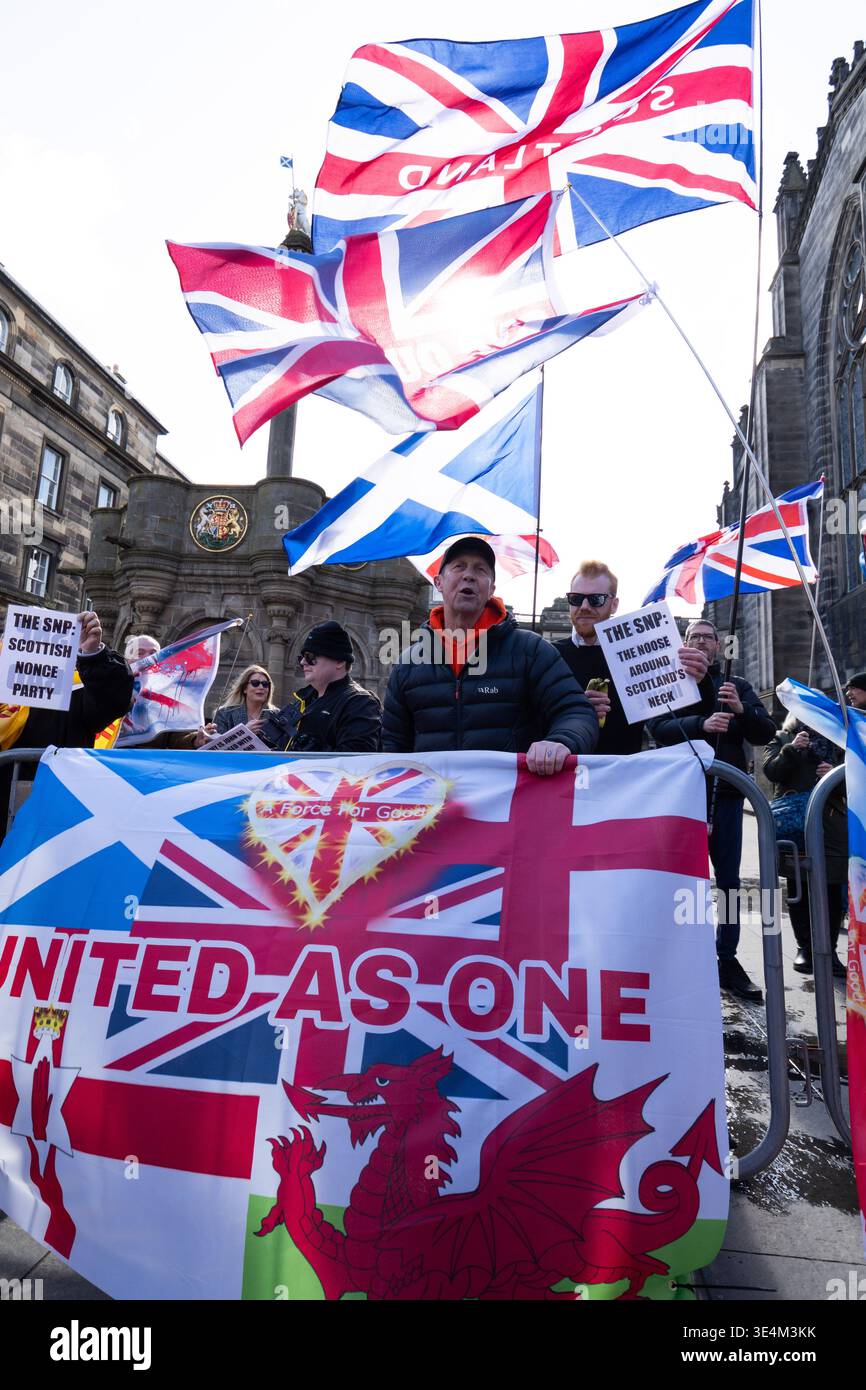March 28, 2026, Edinburgh, Scotland, UK: Activists aligned with the ...