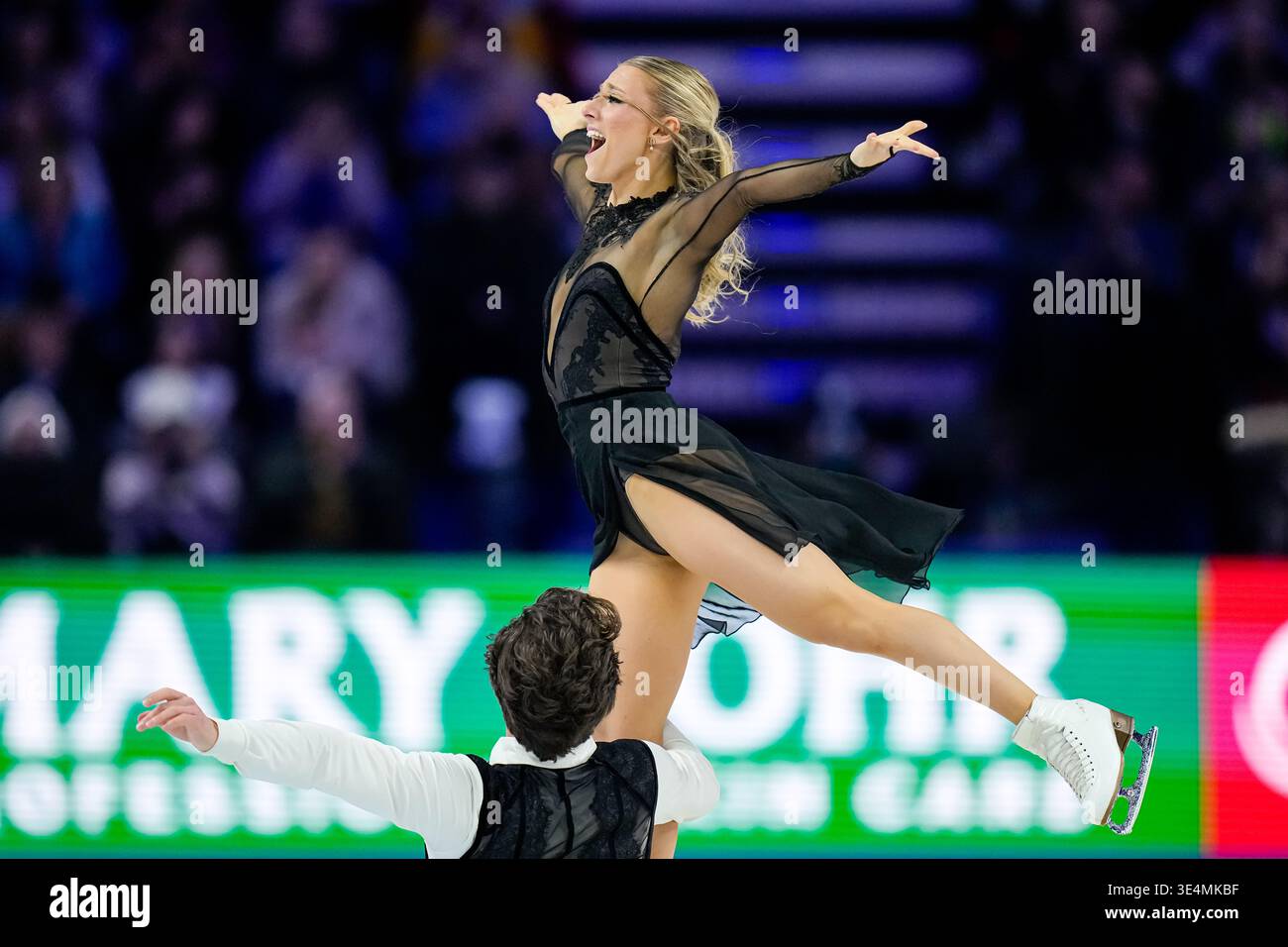 Emilea Zingas and Vadym Kolesnik from the United States compete during ...