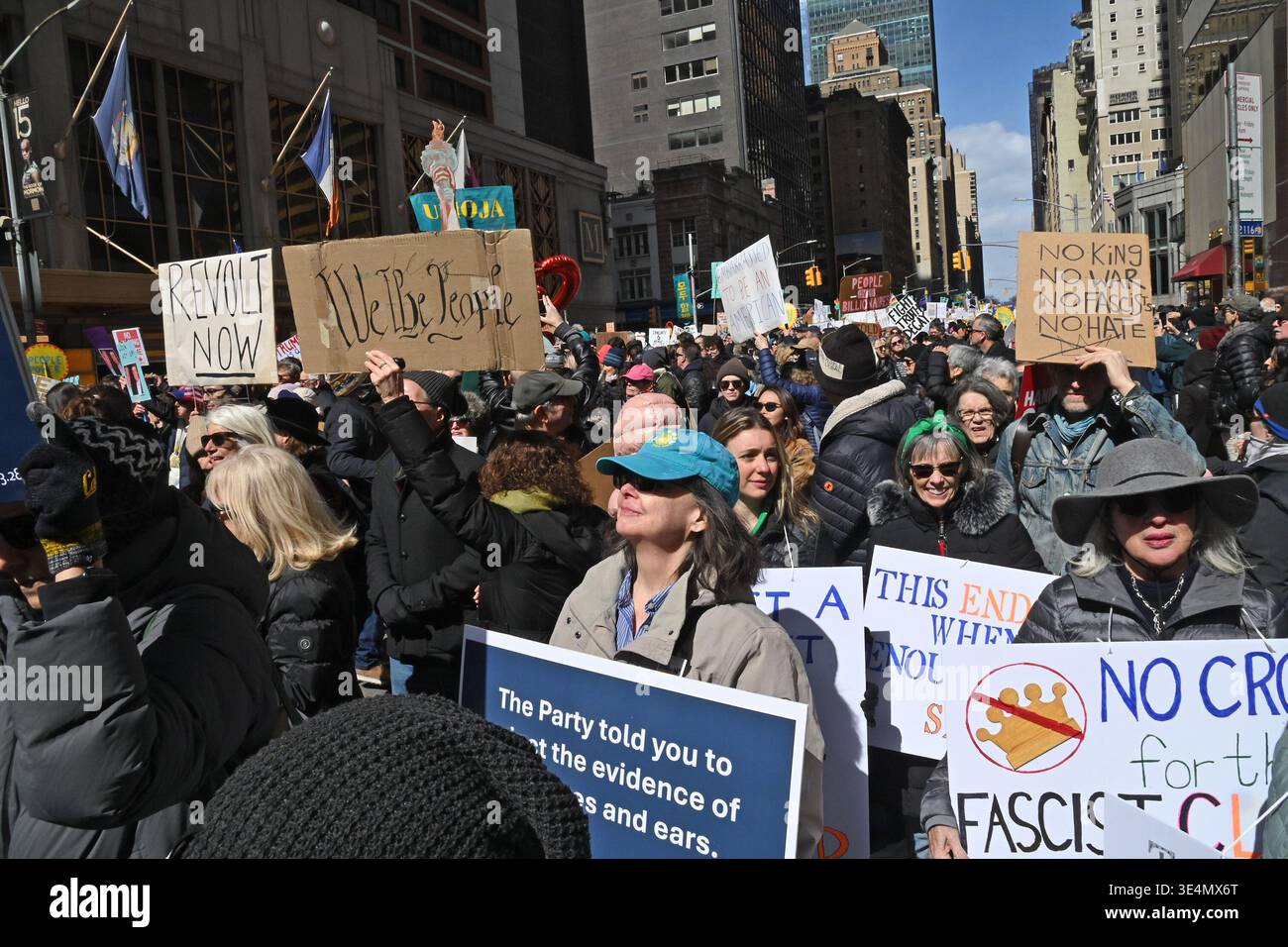 Thousands march down Times Square in Manhattan for the third â€˜No ...