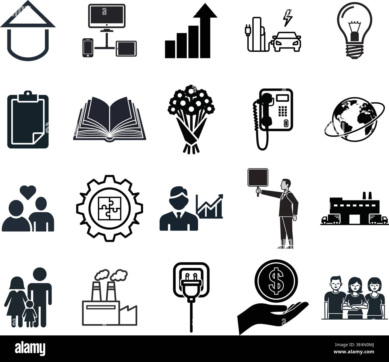 Business and Growth Icons Set Stock Vector Image & Art - Alamy