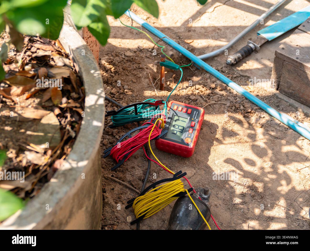Grounding earthing close up hand hi-res stock photography and images ...