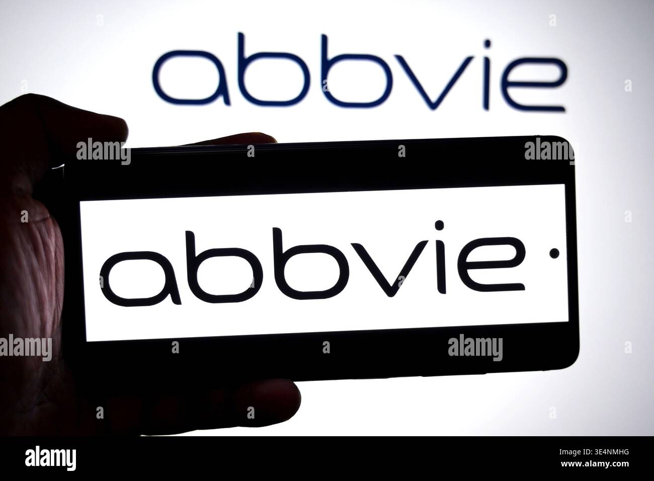 In This Photo Illustration An AbbVie Logo Is Seen Displayed On A in-this-photo-illustration-an-abbvie-logo-is-seen-displayed-on-a
