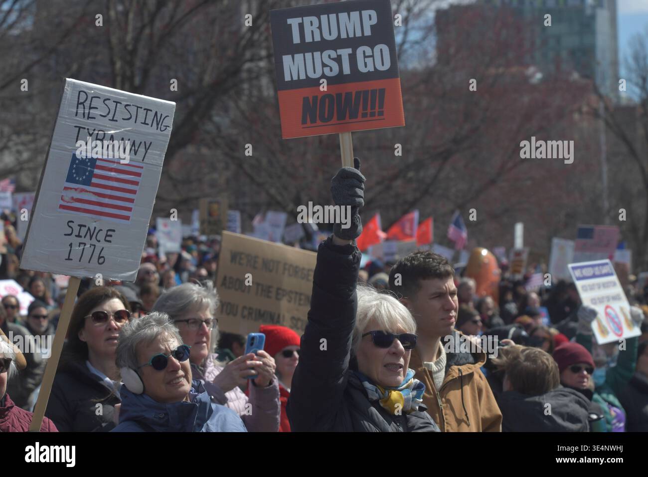 Demonstration Only March 28, 2026, Boston, Massachusetts, USA: The No Kings Demonstration ...