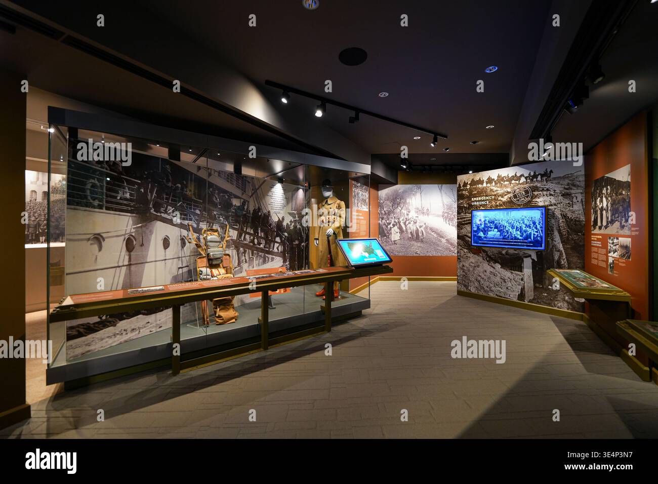 Historical military equipment and interactive exhibits at the Aisne ...