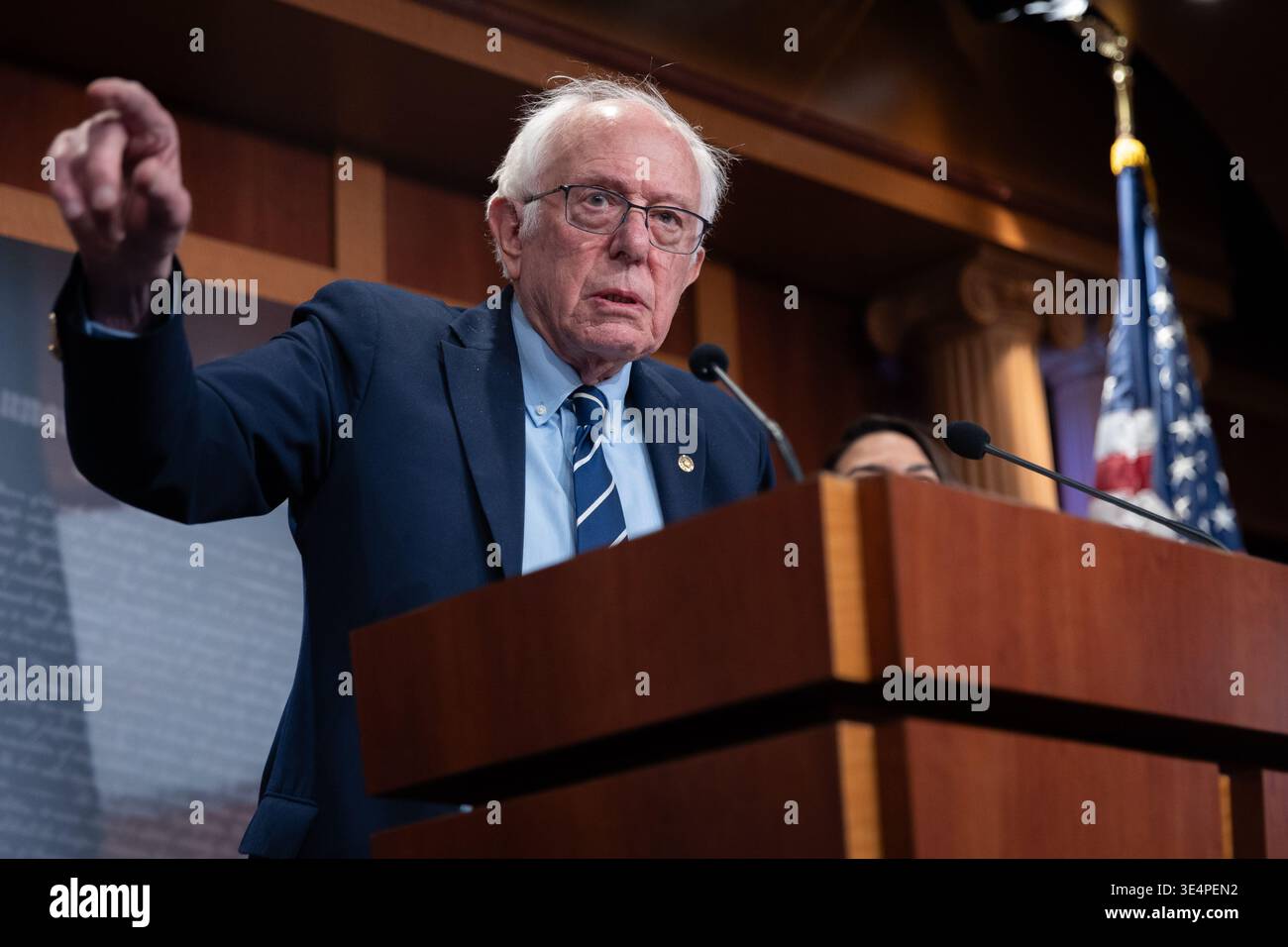 Senator Bernie Sanders (I-VT) speaks at a press conference with ...