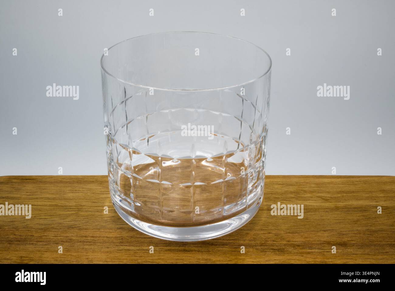 Empty glass for whiskey, alcohol. Stock Photo