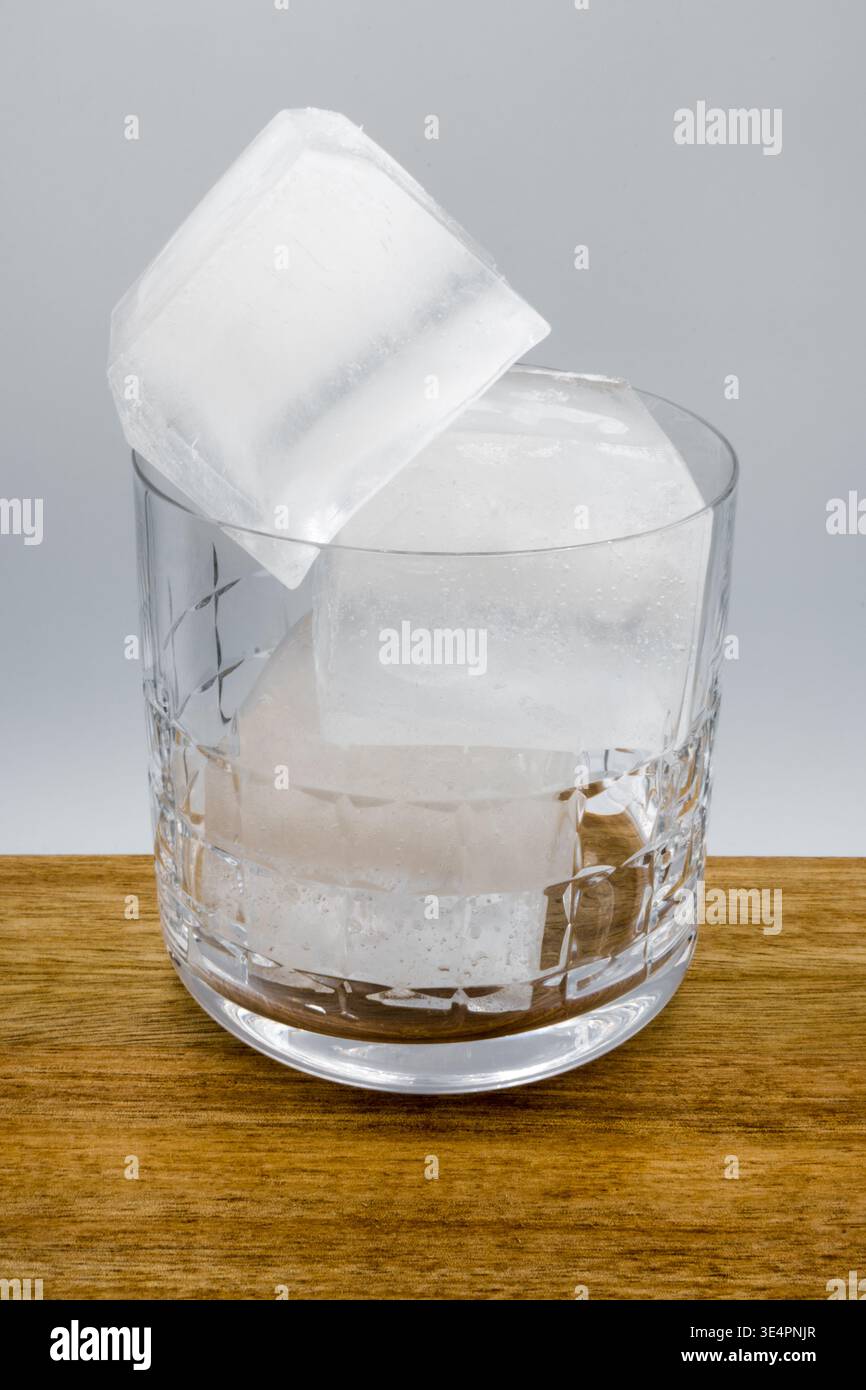 Empty glass for whiskey, alcohol. Stock Photo