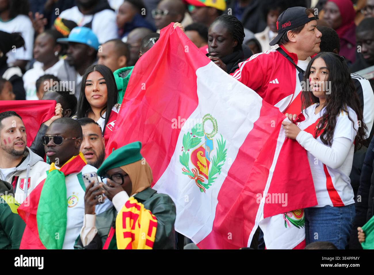 Peru fans during friendly match between Senegal and Peru at Stade de ...