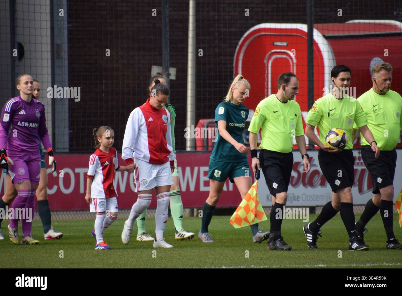 Amsterdam, Netherlands - March 29, Team entering the game between Ajax ...