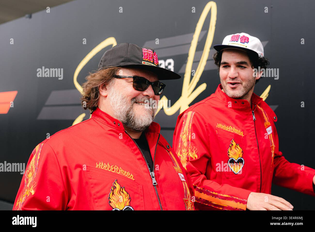 BEN SAFDIE USA Actor And Filmmaker And JACK BLACK USA Actor And Ben Safdie Usa Actor And Filmmaker And Jack Black Usa Actor And Musician On Sunday During The 2026 Formula 1 Aramco Japanese Grand Prix At The Suzuka Circuit On March 29 2026 Photo By Antoine Lapeyre 3E4R6MJ 