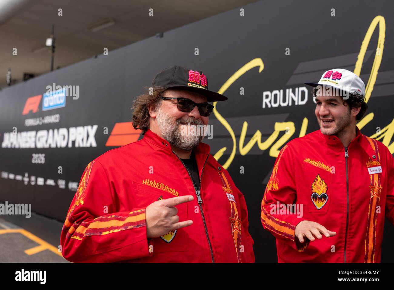 BEN SAFDIE USA Actor And Filmmaker And JACK BLACK USA Actor And Ben Safdie Usa Actor And Filmmaker And Jack Black Usa Actor And Musician On Sunday During The 2026 Formula 1 Aramco Japanese Grand Prix At The Suzuka Circuit On March 29 2026 Photo By Antoine Lapeyre 3E4R6MY 