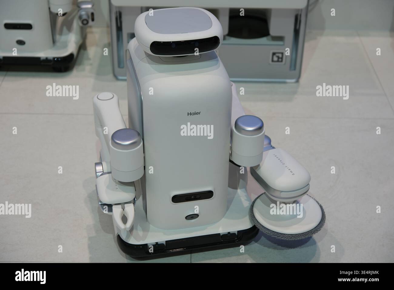 Shanghai,China-March 14th 2026: Haier Haiwa cleaning robot Stock Photo