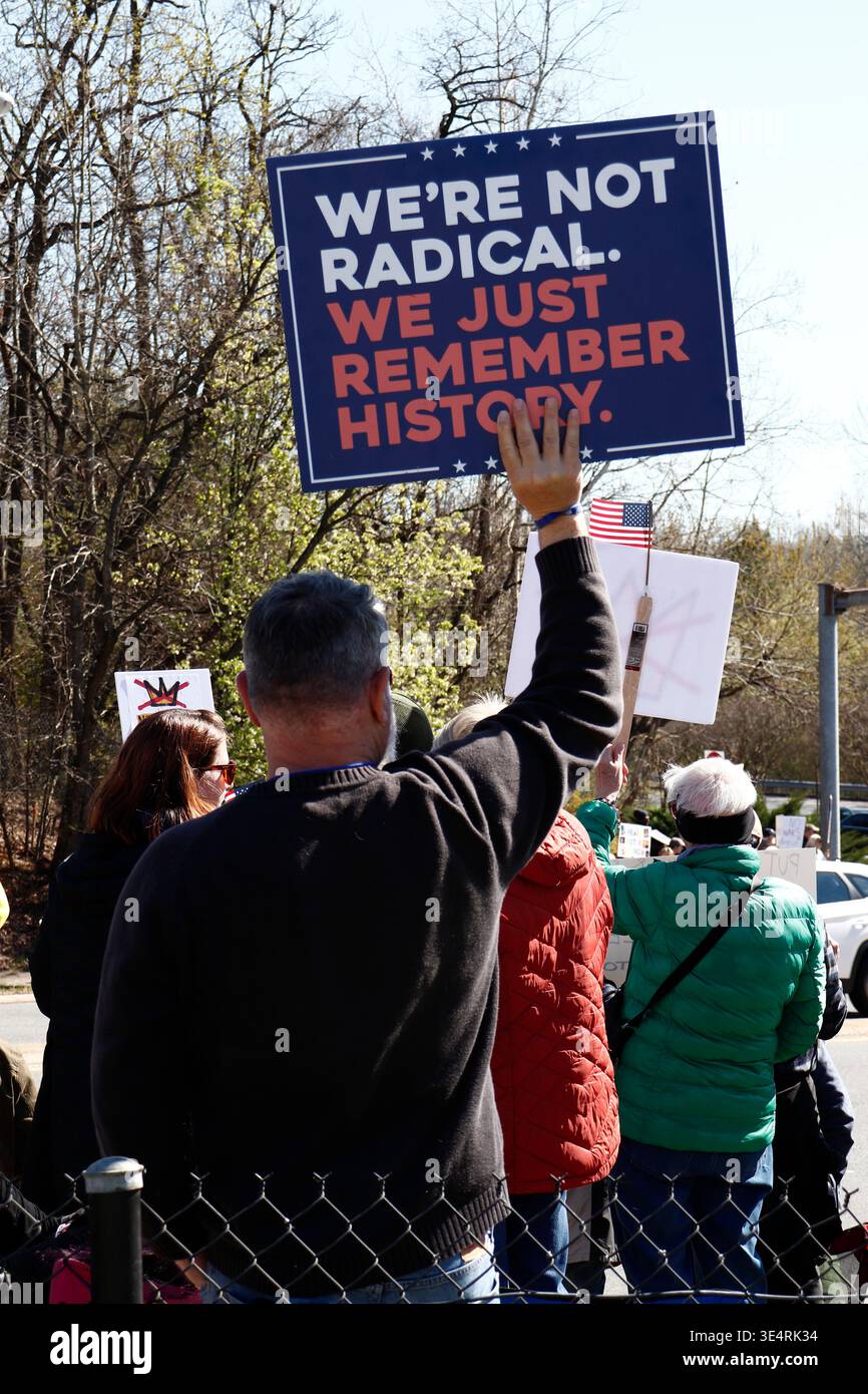 Protester sign says remember history Stock Photo - Alamy