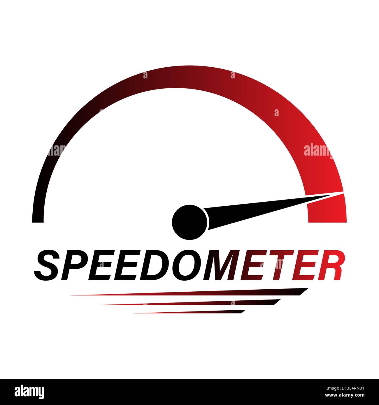 Gauge Meter Icon. Speedometer Icon. Tachometer or Odometer Display. Vector Illustration. Stock Vector