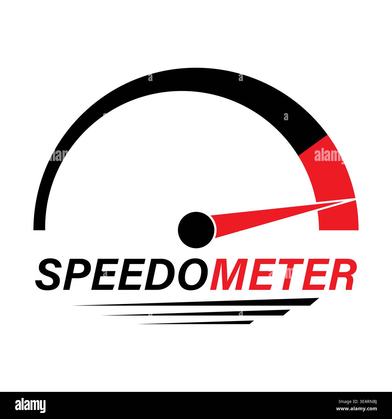 Gauge Meter Icon. Speedometer Icon. Tachometer or Odometer Display. Vector Illustration. Stock Vector