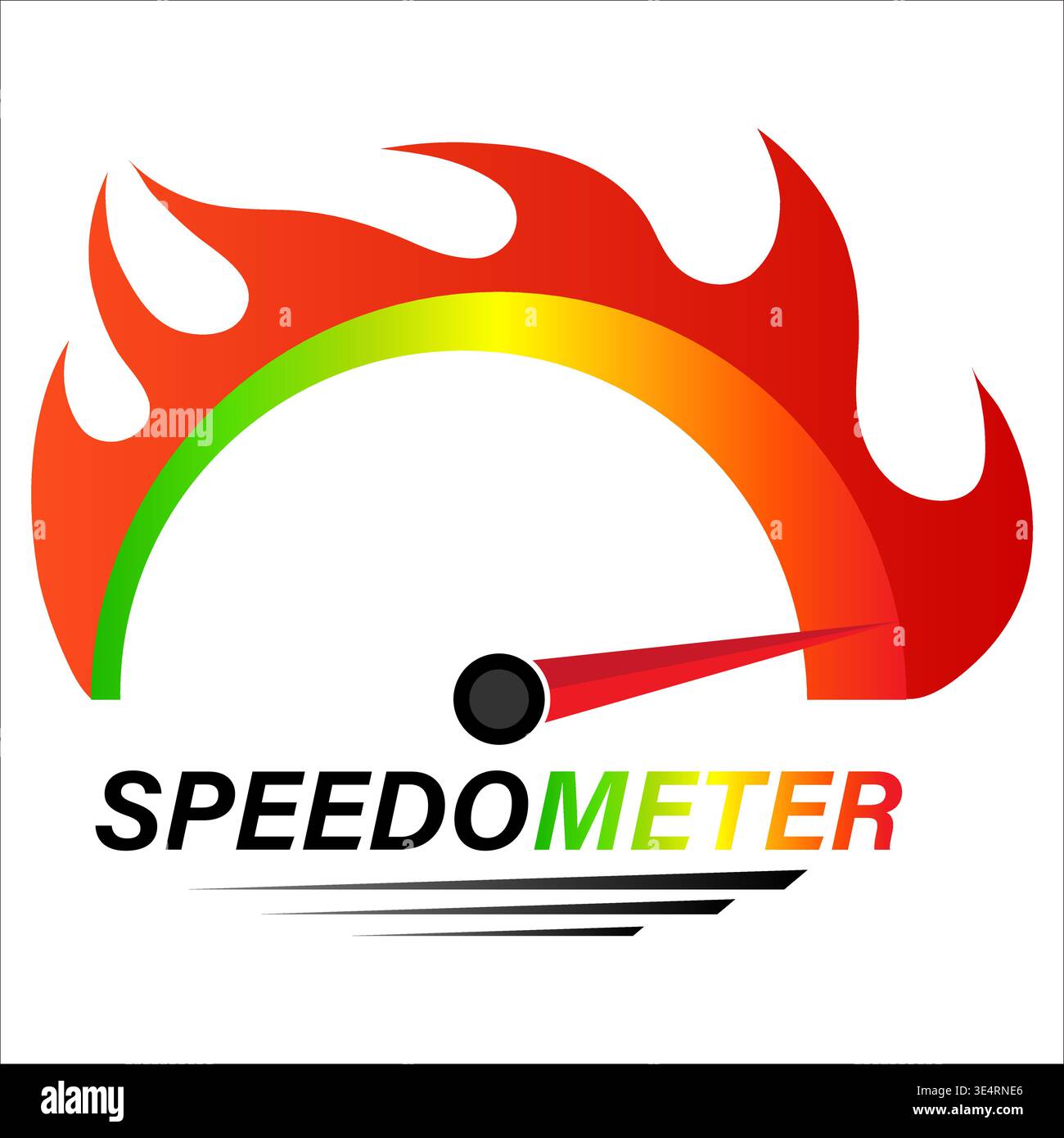 Gauge Meter Icon. Speedometer Icon. Tachometer or Odometer Display. Vector Illustration. Stock Vector