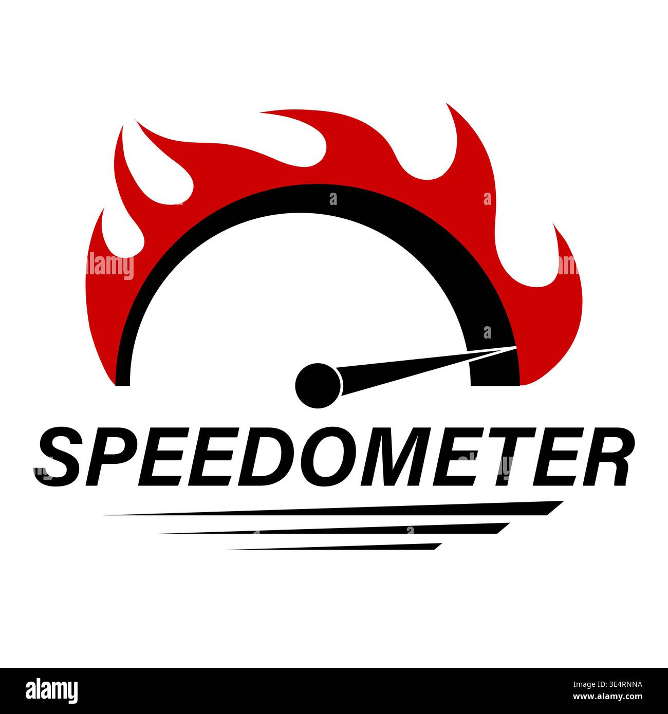 Gauge Meter Icon. Speedometer Icon. Tachometer or Odometer Display. Vector Illustration. Stock Vector