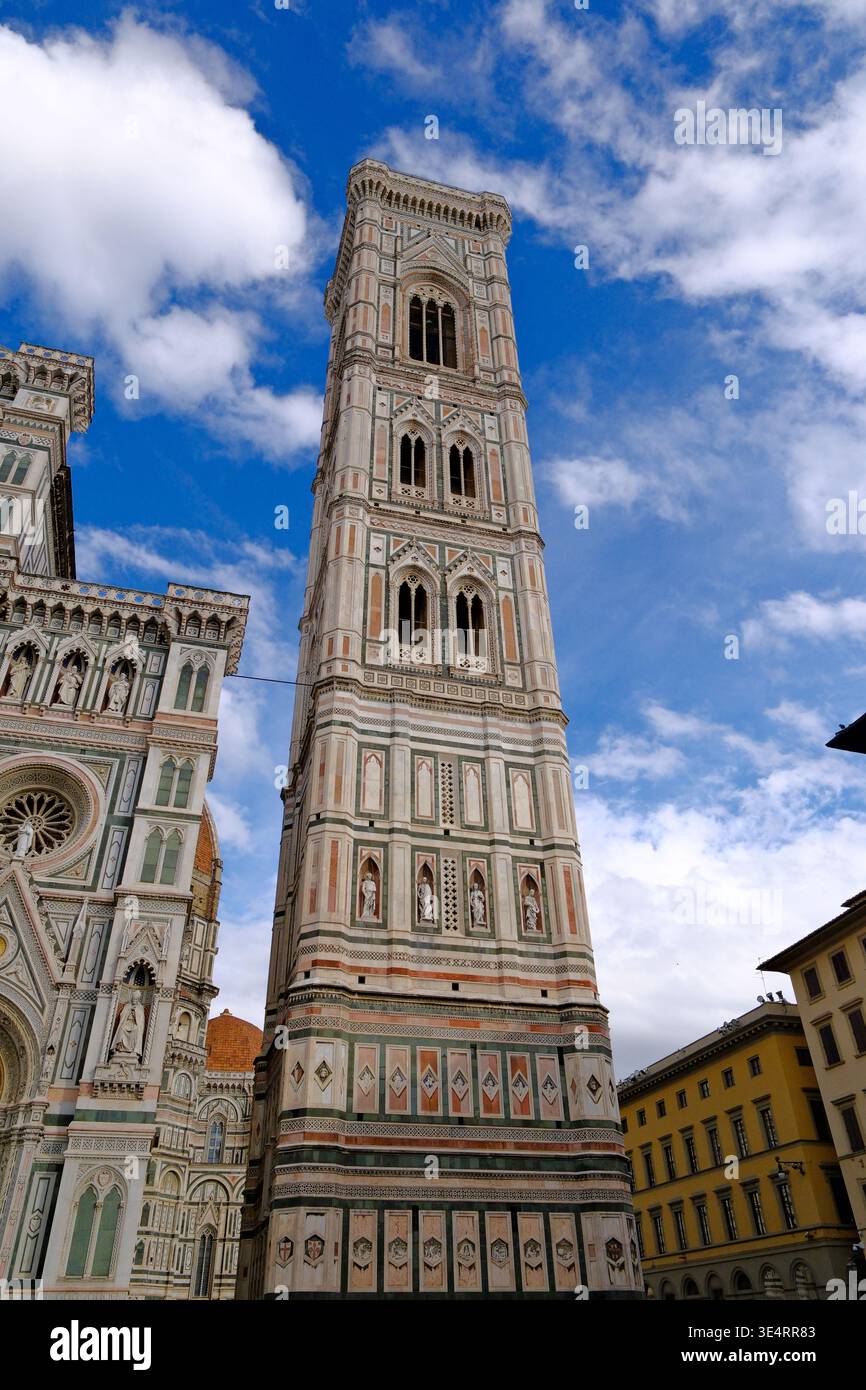 Giotto's Campanile in Florence, Italy. Low angle view Stock Photo