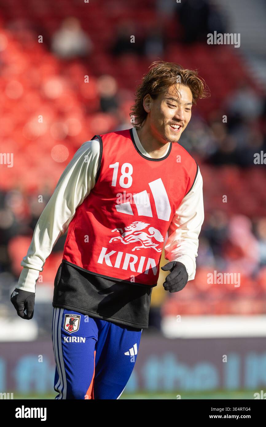 Ayase Ueda, professional football player, playing for Japan