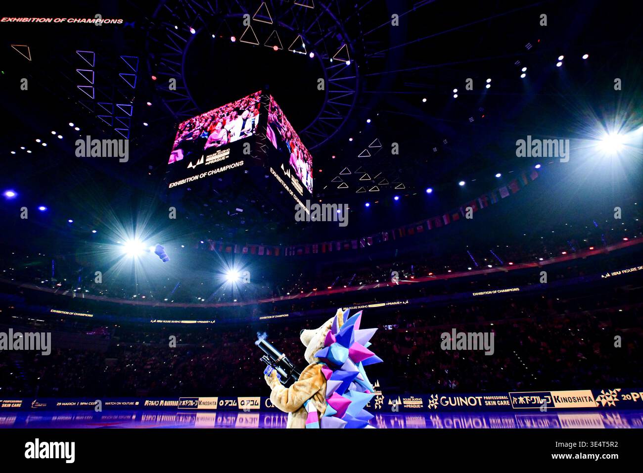 O2 Mascott World Mascot, during Exhibition Gala, at the ISU Figure Skating World ...