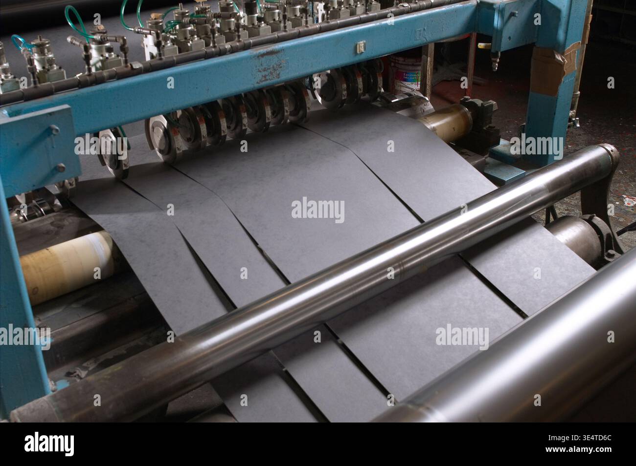 Manufacturing sandpaper, USA Stock Photo