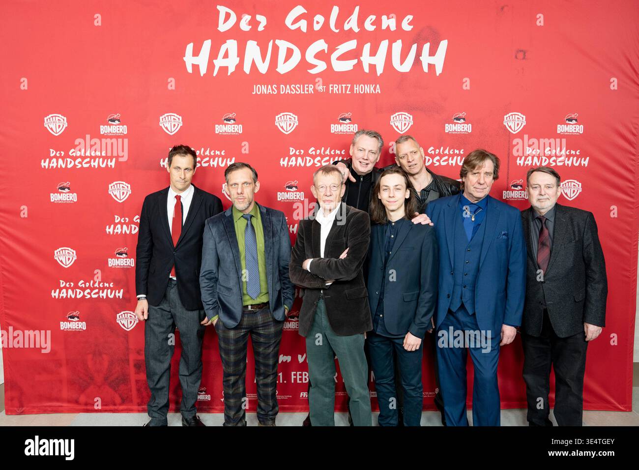 Hamburg premiere of the movie The Golden Glove - Der Goldene Handschuh - at  ASTOR Film Lounge HafenCity - Tristan Gbel, Uwe Rohde, Hark Bohm, Dirk  Bhling, Lars Nagel and other actors
