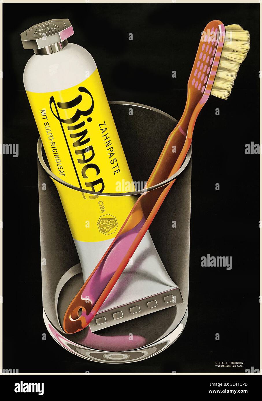 This striking 1941 vintage advertising poster by Niklaus Stoecklin for ...