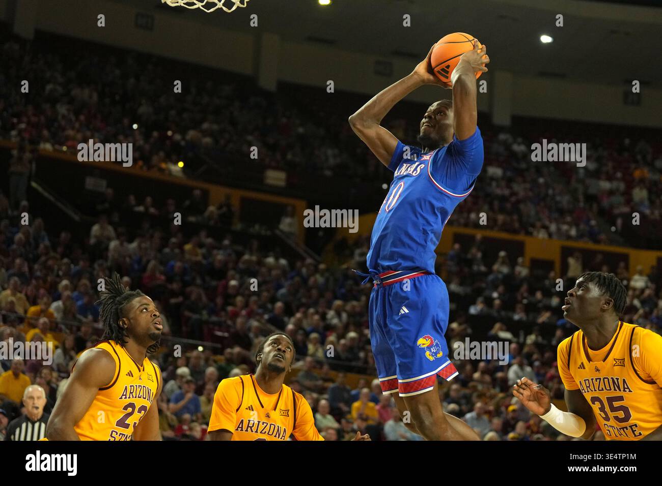 Kansas forward Flory Bidunga (40) during the first half of an NCAA ...