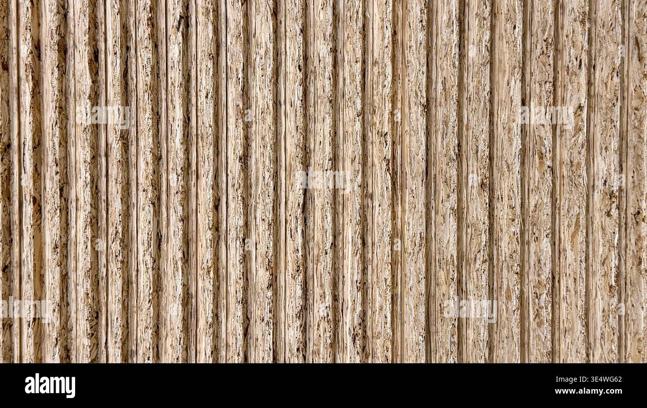 OSB board surface texture. Compressed wood panel background with rough pattern. Stock Photo