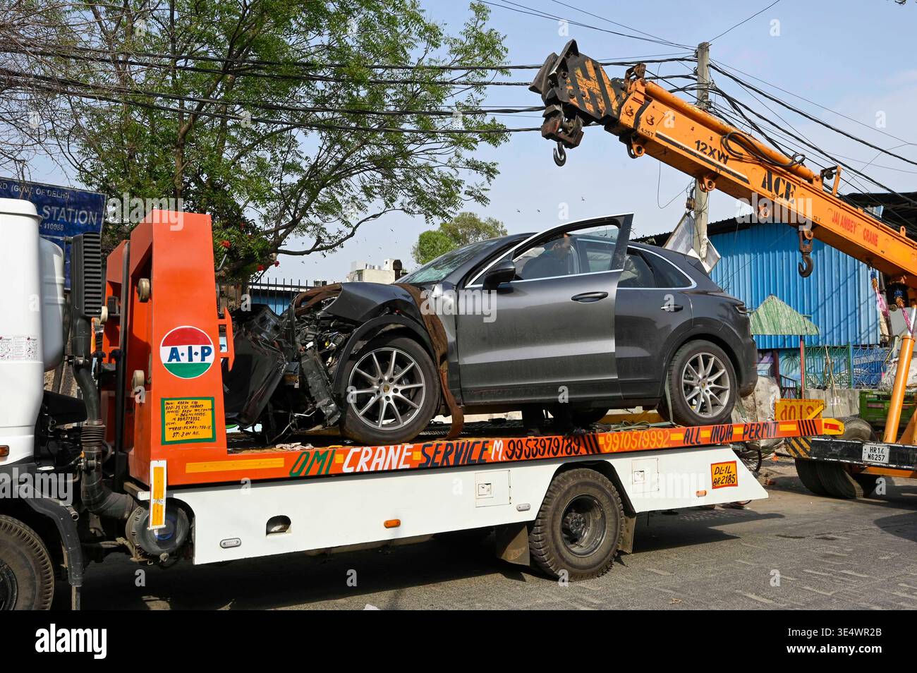 NEW DELHI, INDIA - MARCH 29: A wrong-way driver crashes into another ...