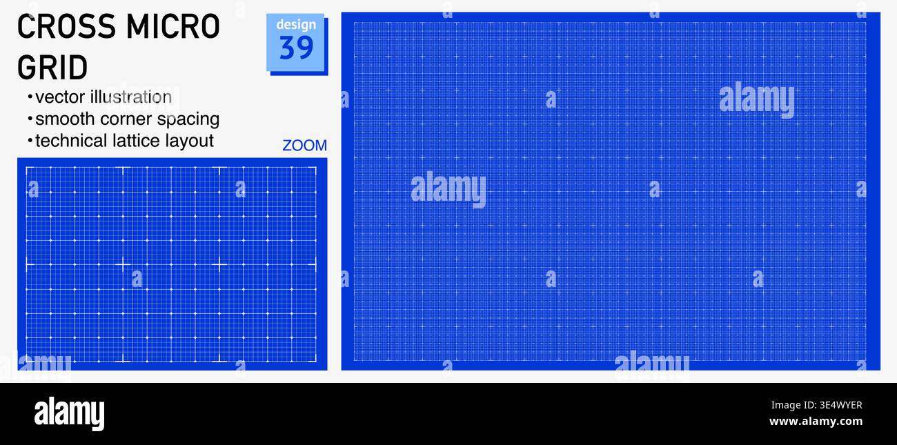 Micro Factfrom Layout Blueprint grid system Cross micro geometry, zoom detail view. Smooth ...