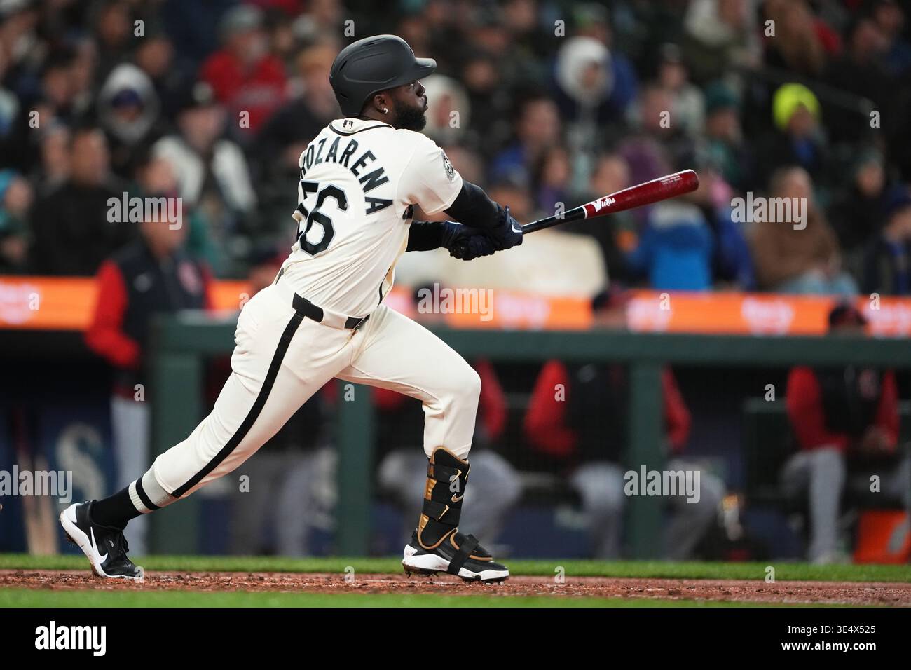 Seattle Mariners Randy Arozarena Follows Through On An RBI Double To Seattle Mariners Randy Arozarena Follows Through On An Rbi Double To Score Julio Rodrguez Against The Cleveland Guardians During The Fifth Inning Of A Baseball Game Sunday March 29 2026 In Seattle Ap Wasson 3E4X525 