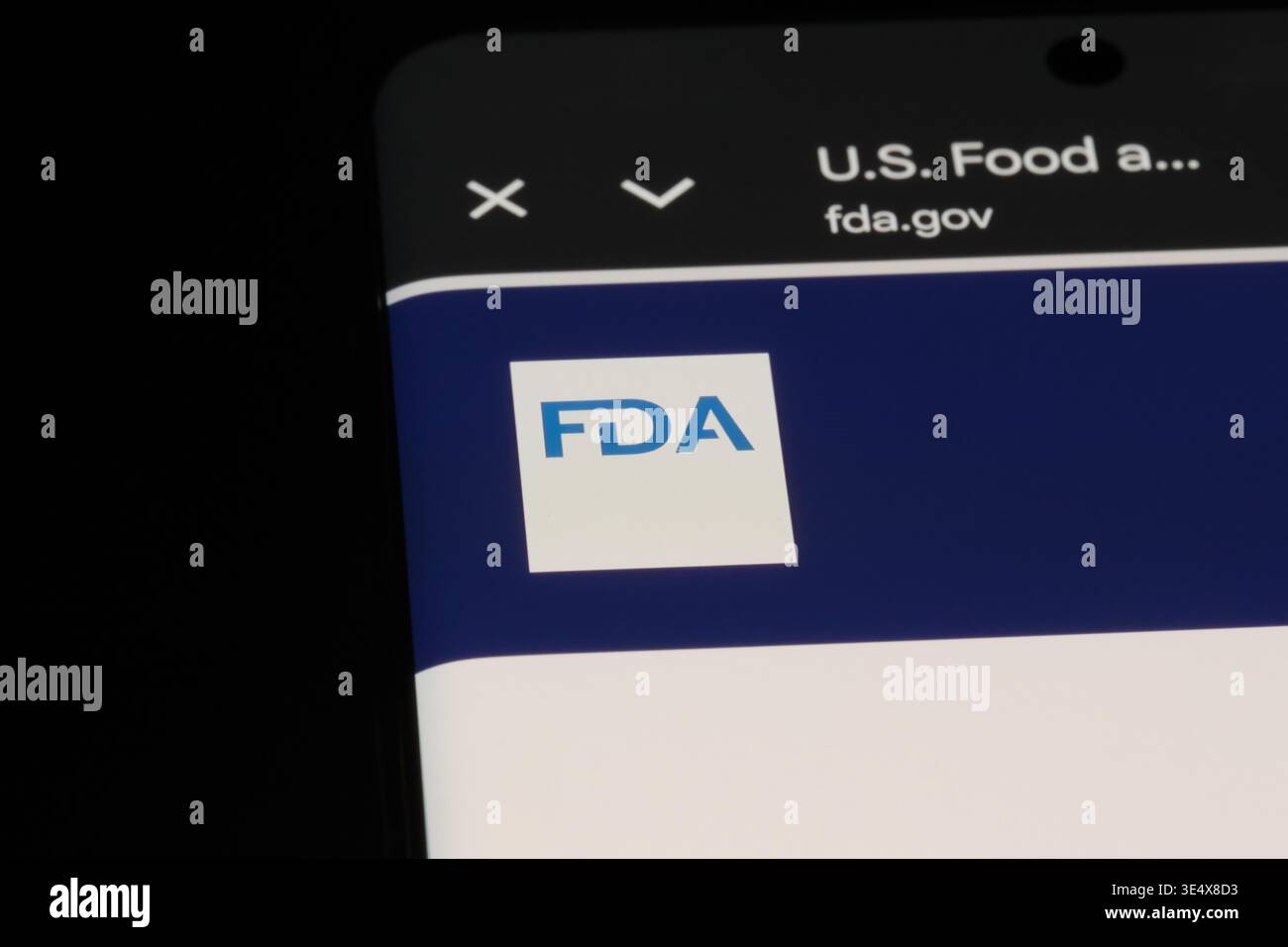Shanghai,China-Jan.14th 2026: FDA U.S. Food and Drug Administration logo on website Stock Photo
