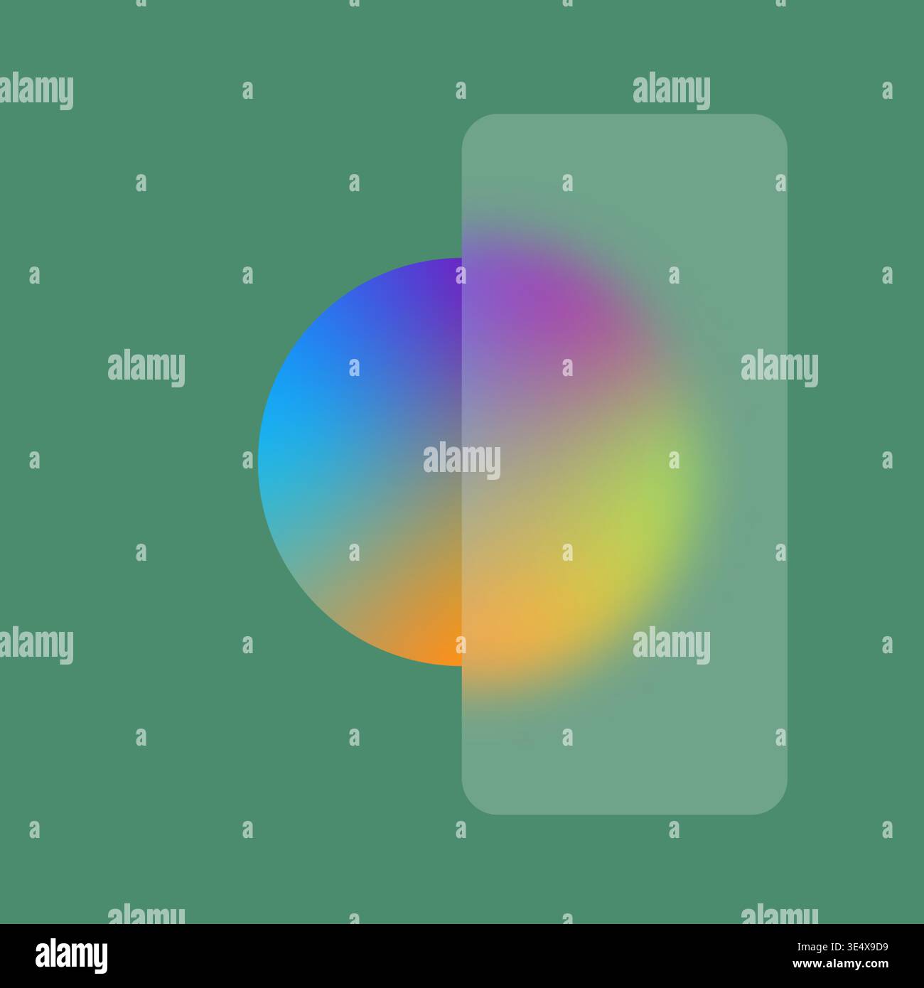 Abstract background with colorful circle gradient and mirror, stock vector Stock Vector