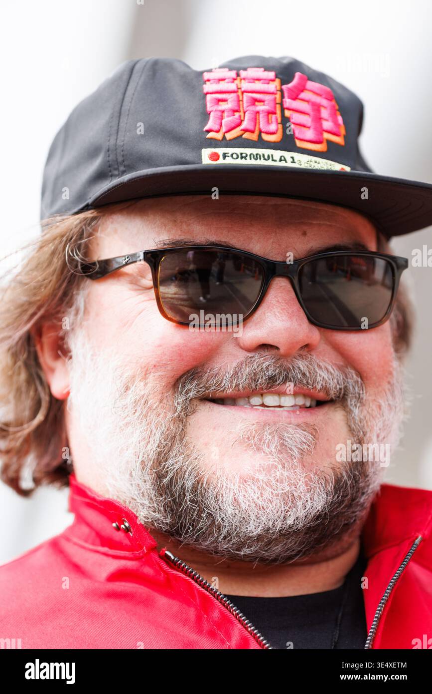 Paddock Actor Suzuka, Japan. 29th Mar, 2026. Actor Jack Black in the paddock ahead of ...