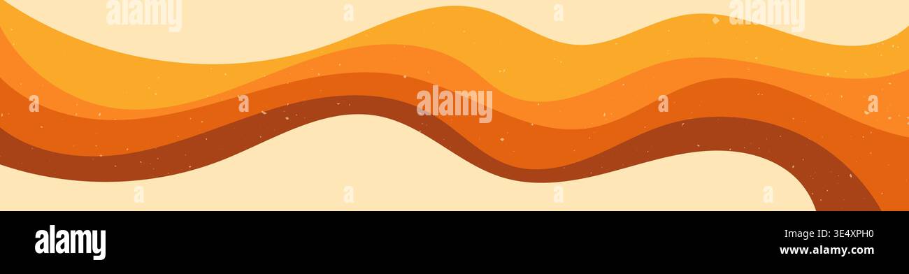 Retro Zebra groovy horizontal banner. Stock Vector