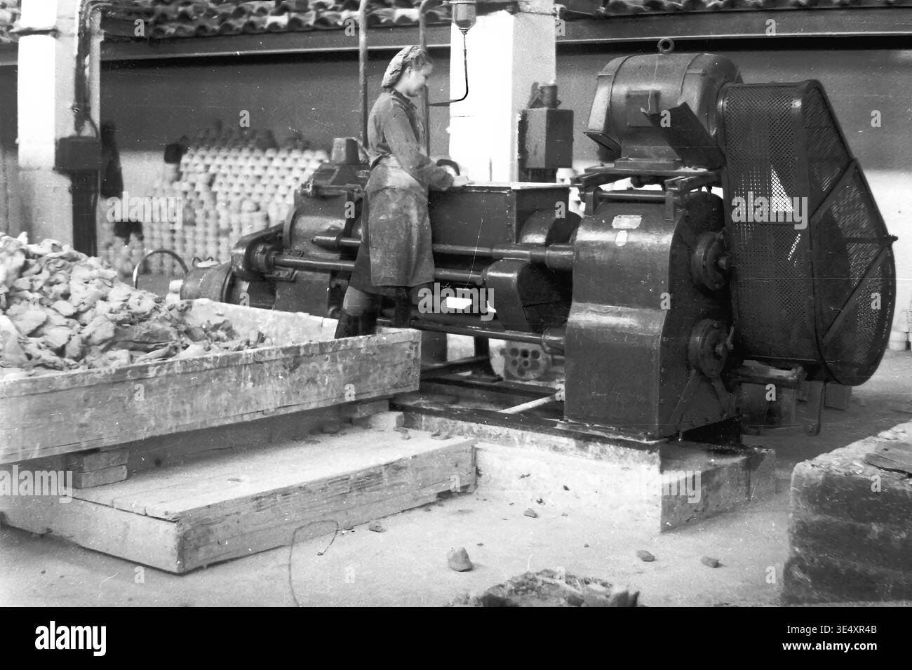 Sloviansk, 1950s-1960s, Armature-Insulator Plant (AIZ). A female 