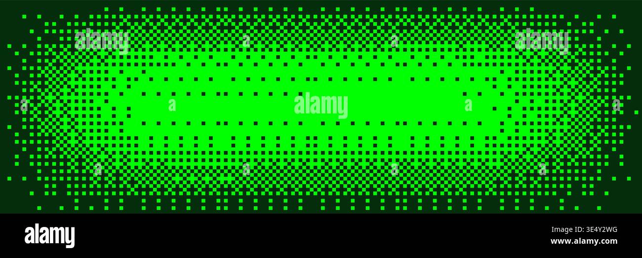 Dither bitmap background in green display color Stock Vector