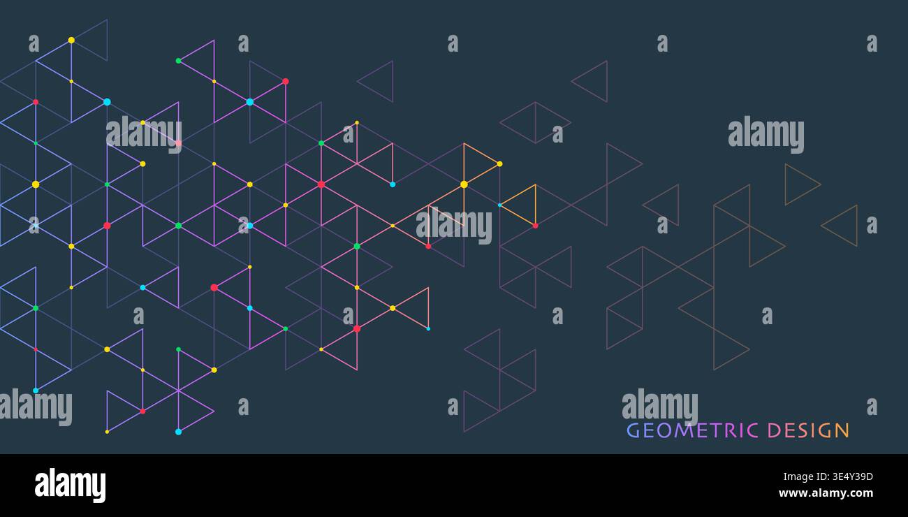 Abstract vector background with a geometric pattern of triangle shapes. Graphic design element  Stock Vector