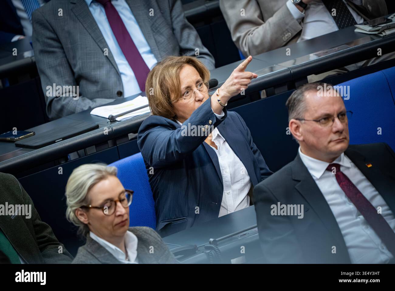 AfD-Abgeordnete Alice Weidel, Beatrix von Storch, Tino Chrupalla von ...