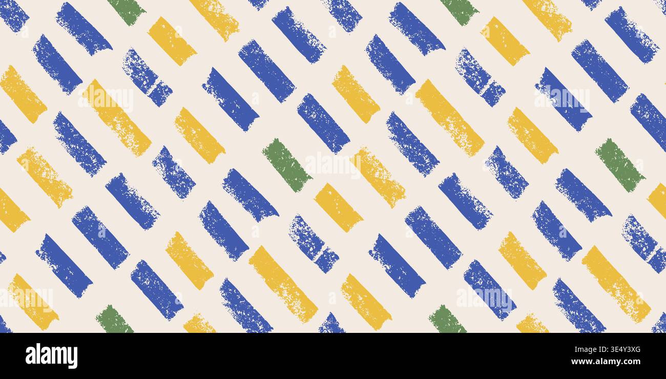 Small dash hand drawn lines seamless pattern. Surface pattern design crayon geometric handmade motif. Hand drawn mini streaks texture. Vector repeat b Stock Vector