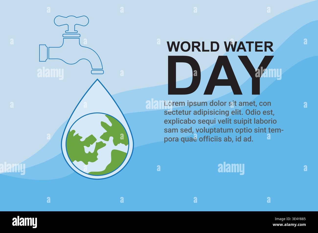 Creative World Water Day Greeting stock vector Stock Vector