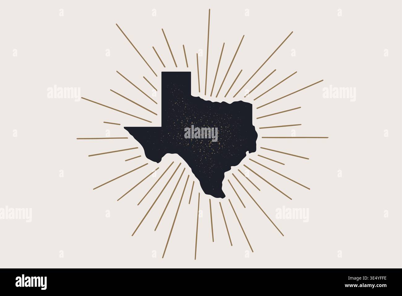 USA, Texas state. Texas map silhouette Stock Vector
