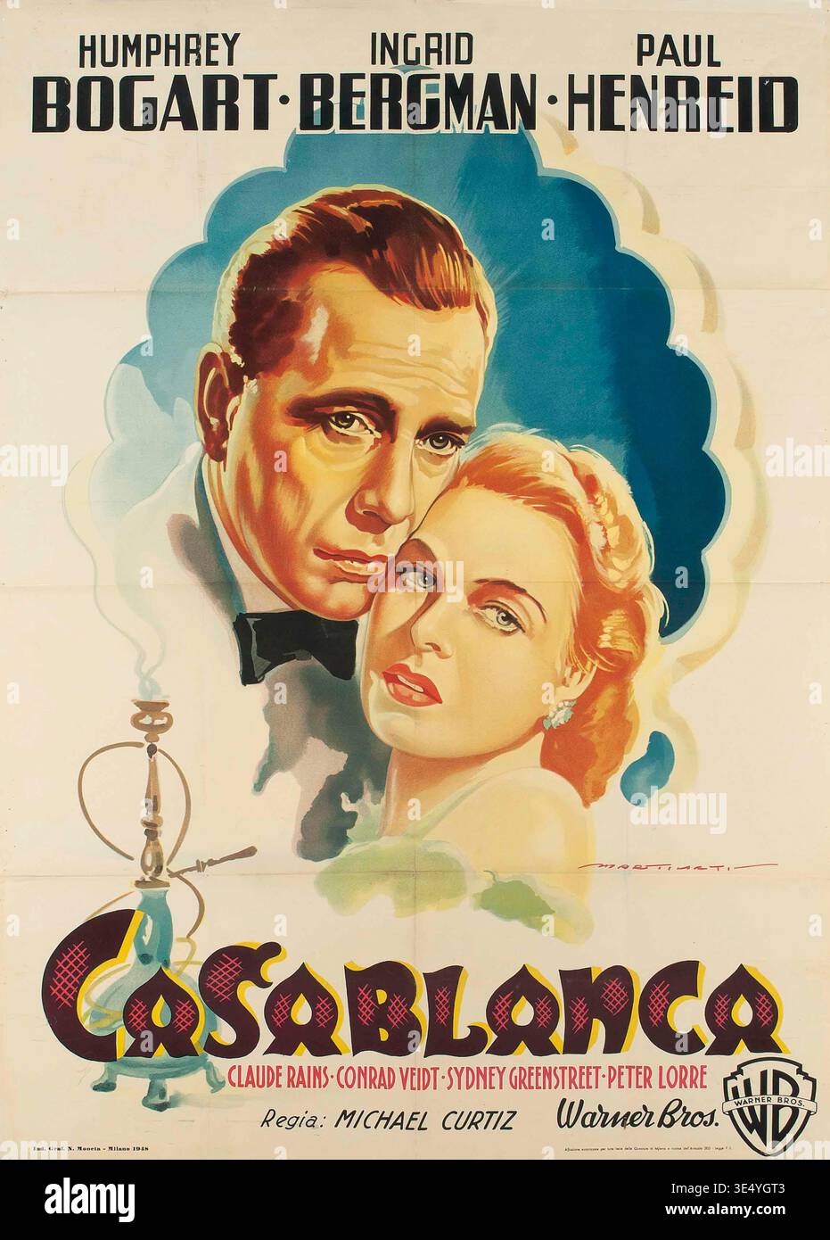 This Italian movie poster from 1948 by Luigi Martinati advertises the ...